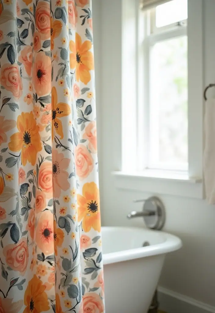29 Floral Bathroom Ideas That Bring Nature Indoors - 3. Floral Shower Curtains