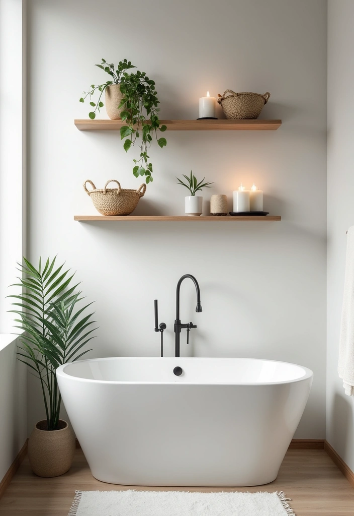 29 IKEA Bathroom Hack Ideas That Transform Your Space - 1. Floating Shelf Magic