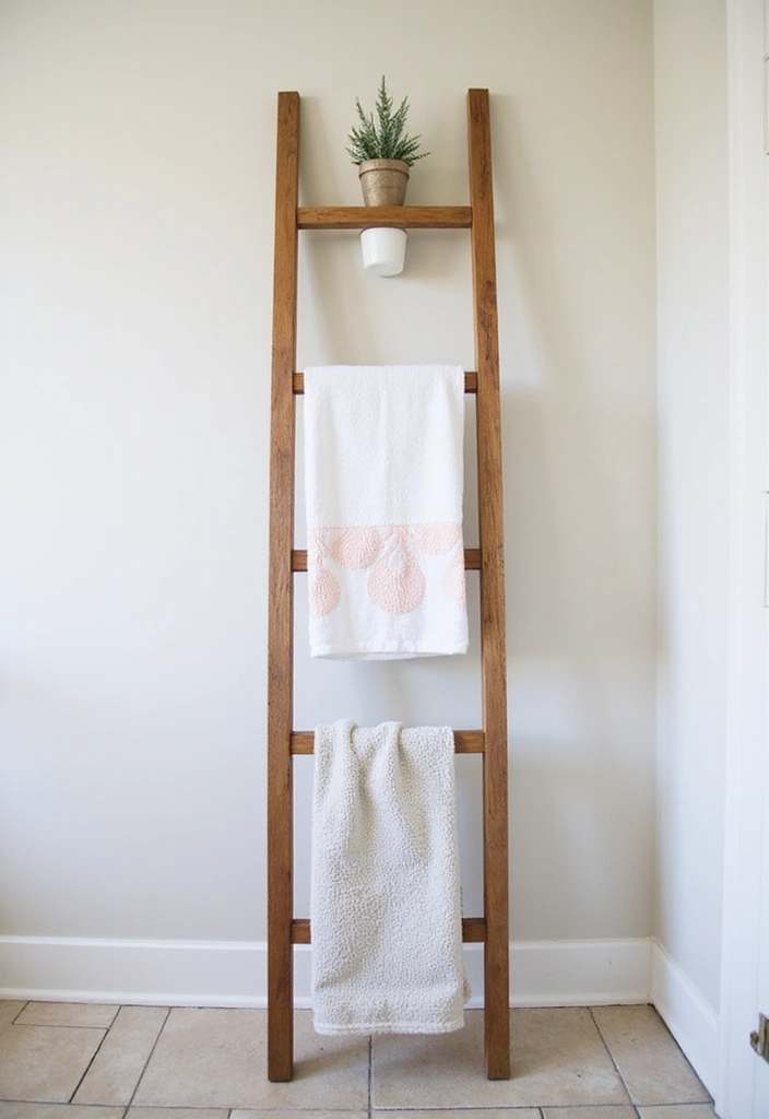 29 IKEA Bathroom Hack Ideas That Transform Your Space - 12. DIY Bathroom Ladder