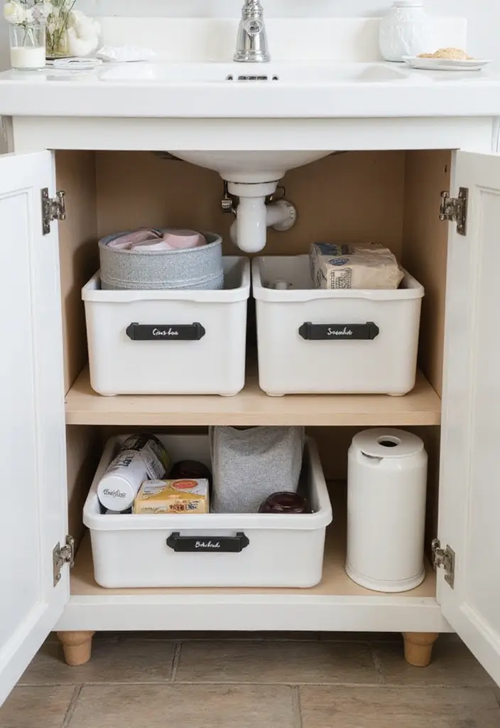 29 IKEA Bathroom Hack Ideas That Transform Your Space - 13. Under-Basin Storage Solutions