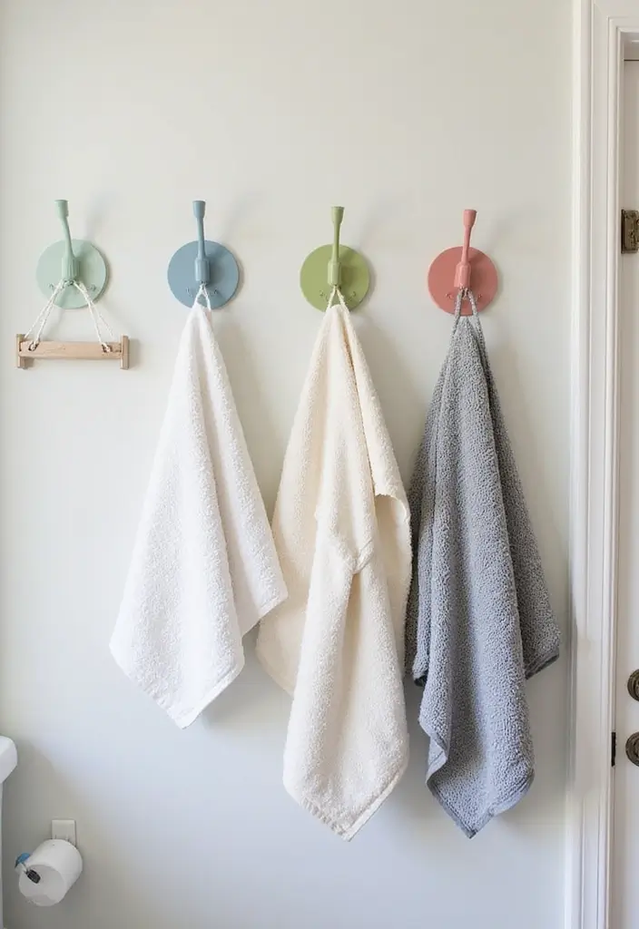 29 IKEA Bathroom Hack Ideas That Transform Your Space - 16. DIY Wall-mounted Hooks