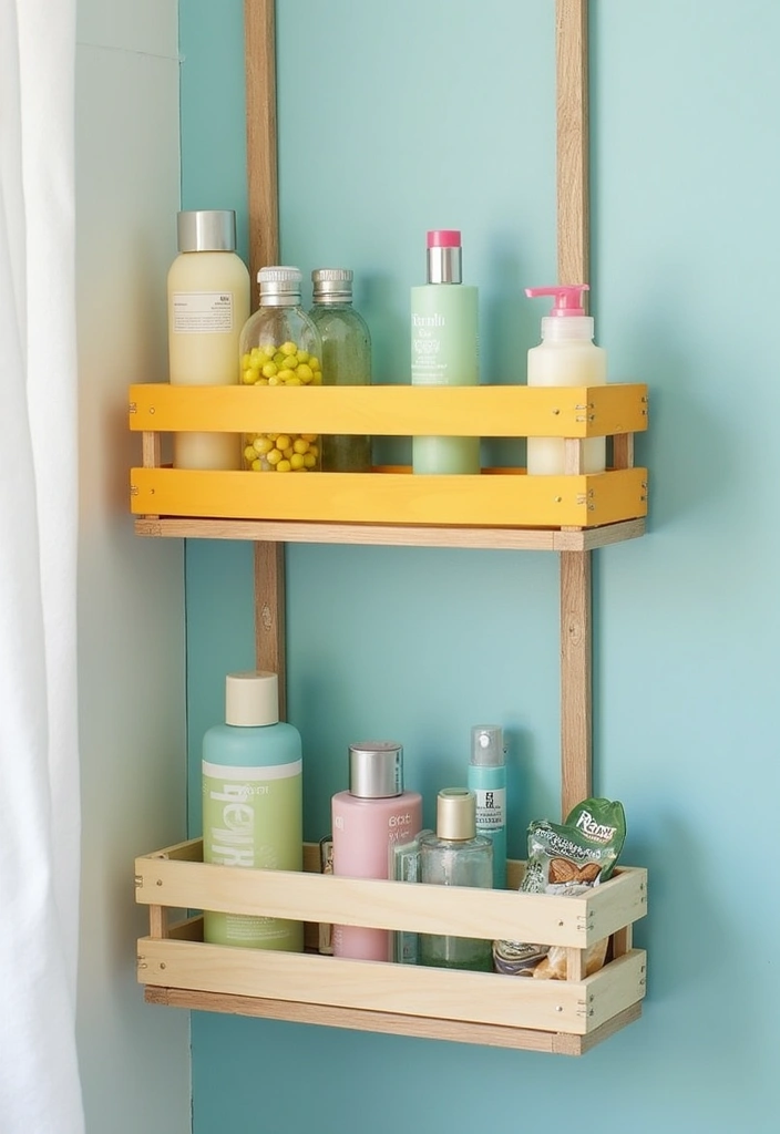 29 IKEA Bathroom Hack Ideas That Transform Your Space - 22. Fun Shower Caddy DIY