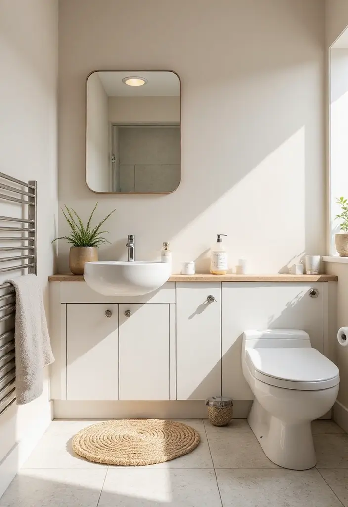 29 Mini Bathroom Design Inspirations That Maximize Space - 10. Light Colors for Spaciousness