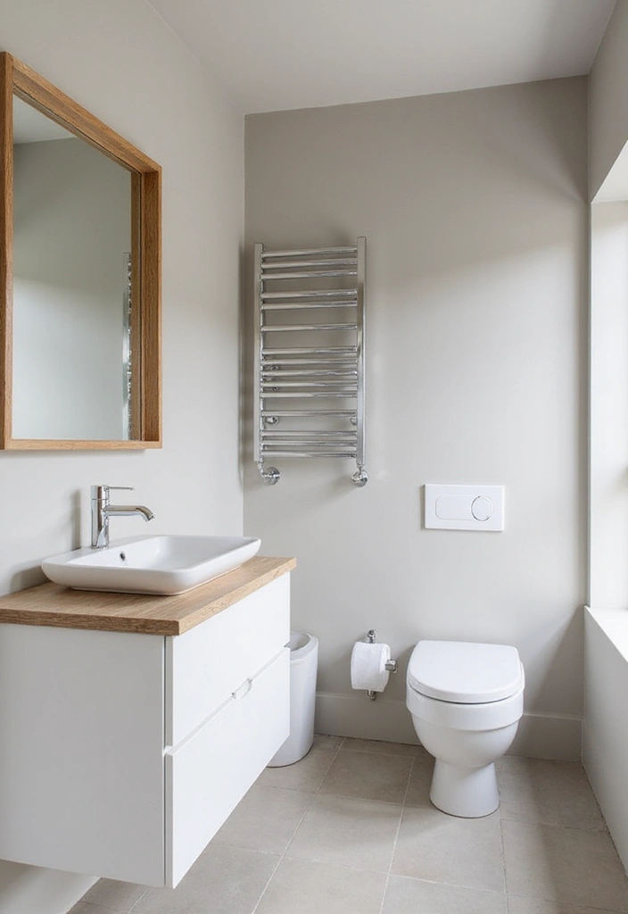 29 Mini Bathroom Design Inspirations That Maximize Space - 22. Minimalist Aesthetics