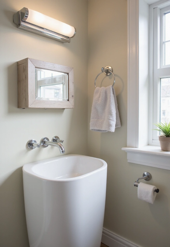 29 Mini Bathroom Design Inspirations That Maximize Space - 27. Unique Faucet Designs