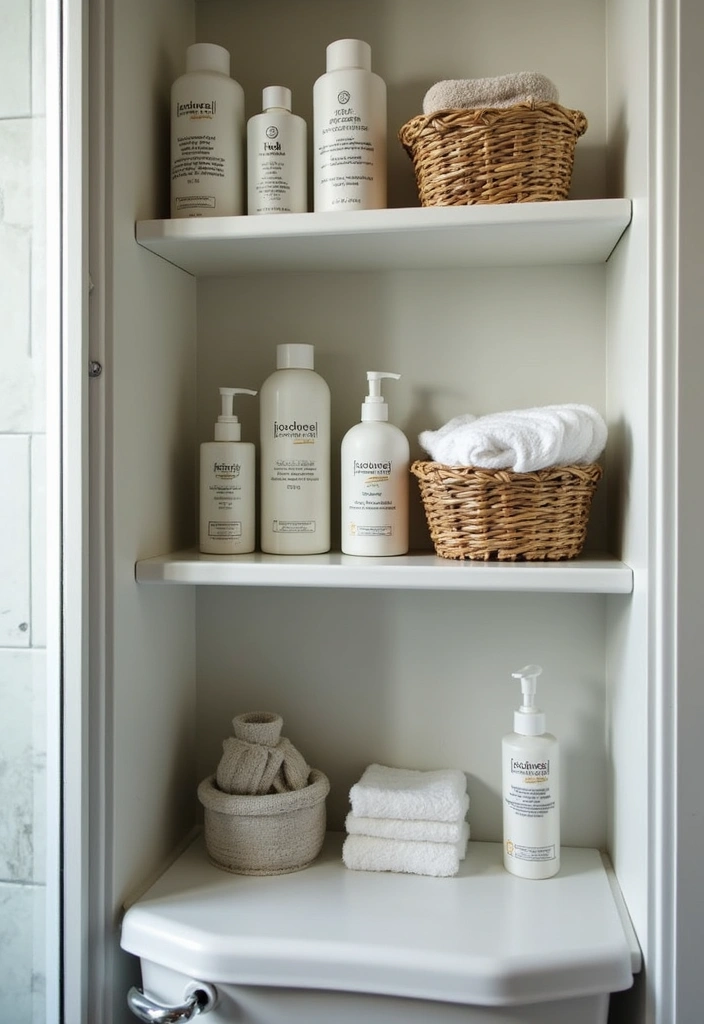 29 Mini Bathroom Design Inspirations That Maximize Space - 29. Essential Organizers