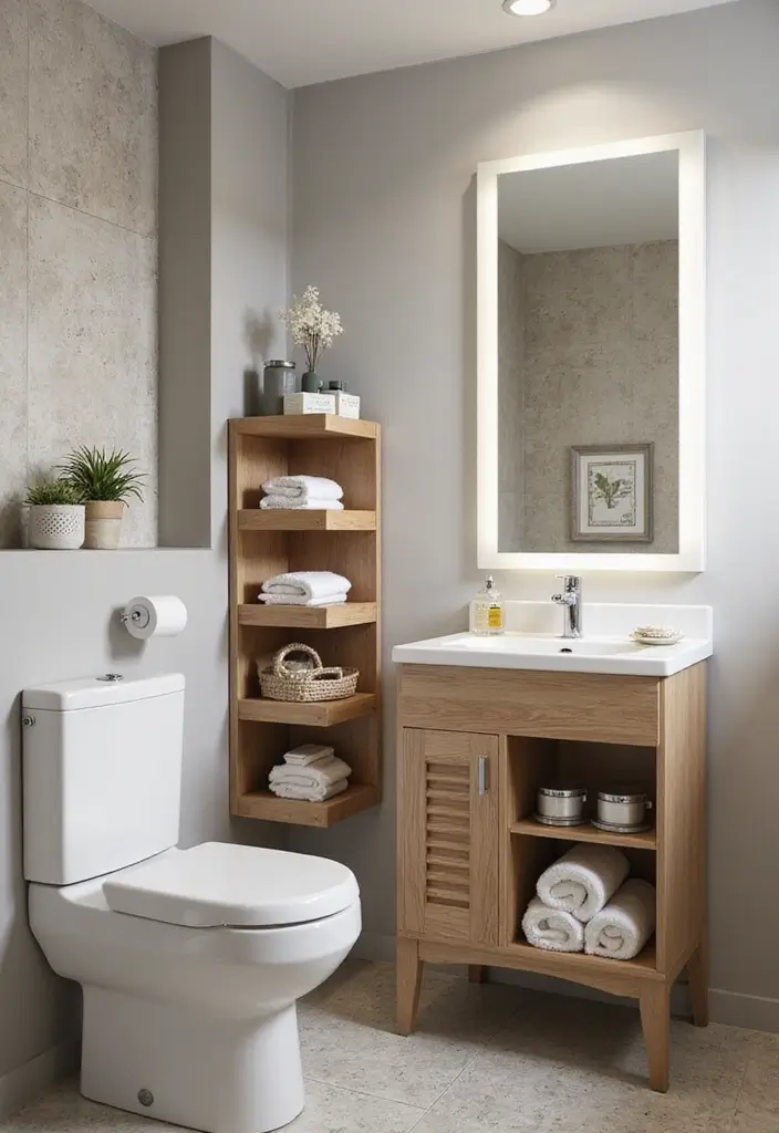 29 Mini Bathroom Design Inspirations That Maximize Space - 6. Multi-Functional Furniture