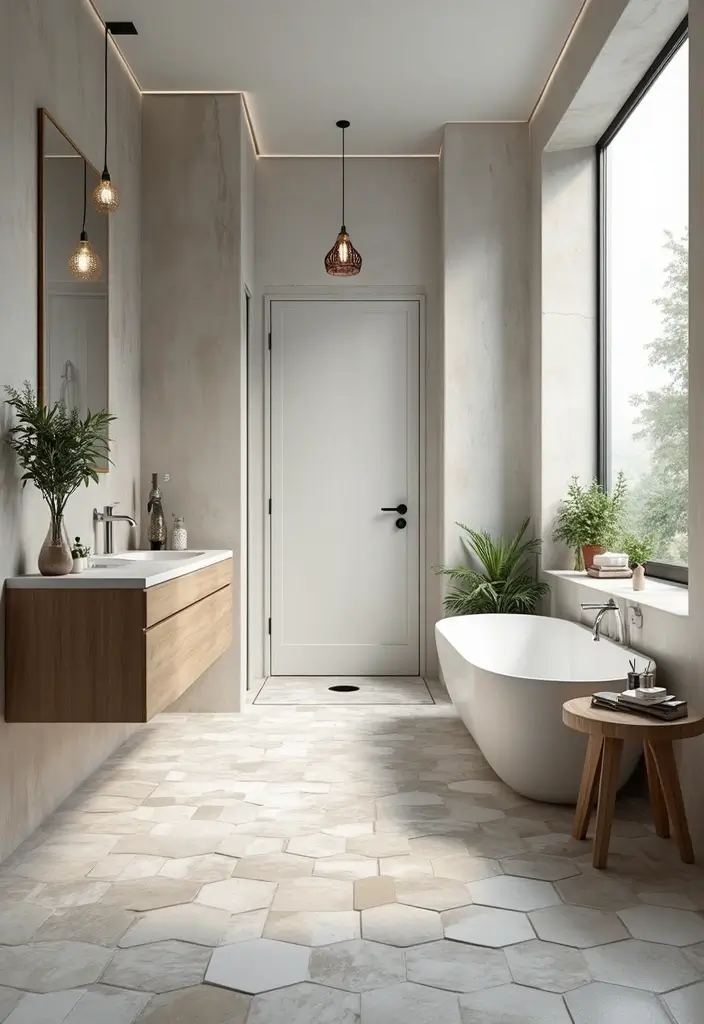 29 Photos in Bathroom Ideas That Look Chic - 11. Geometric Tiles