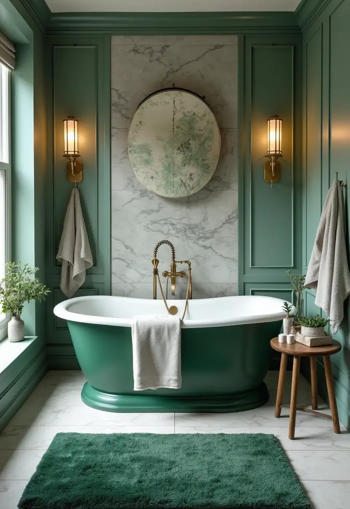 29 Photos in Bathroom Ideas That Look Chic - 21. Rich Jewel Tones