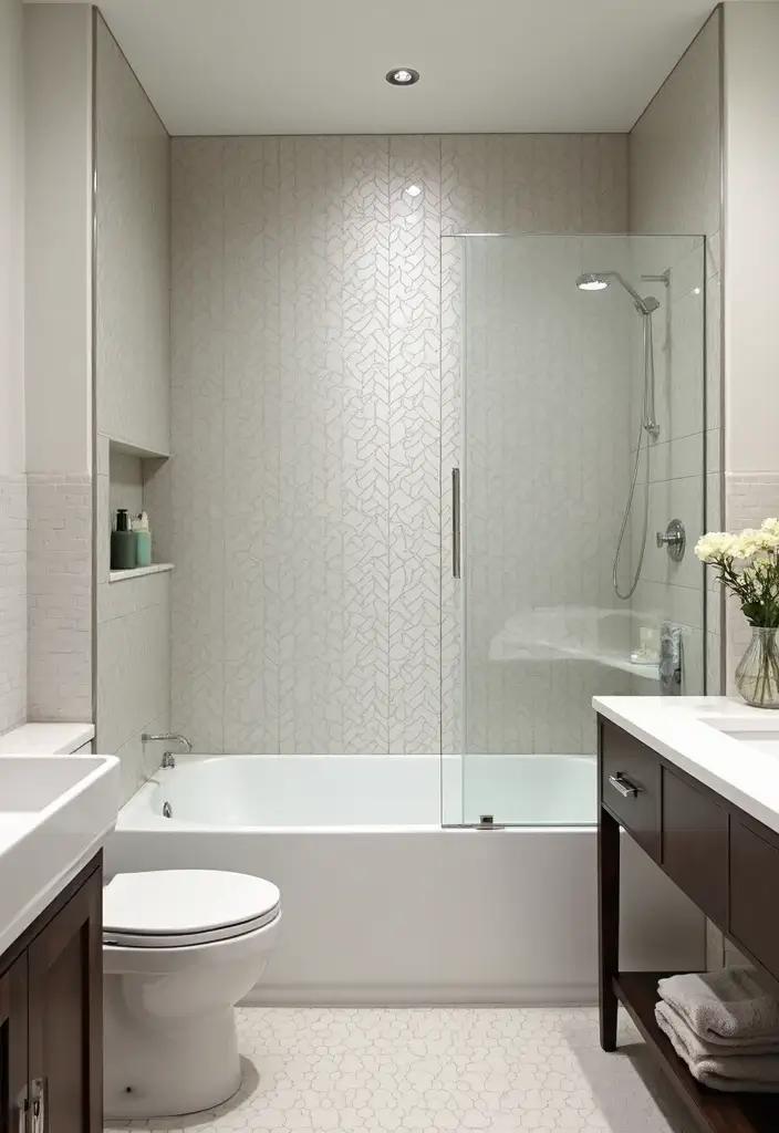 29 Photos in Bathroom Ideas That Look Chic - 24. Custom Tiling Patterns
