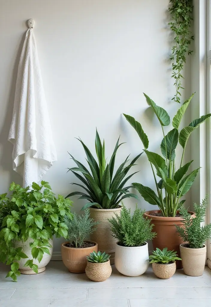 29 Photos in Bathroom Ideas That Look Chic - 8. Greenery Touches