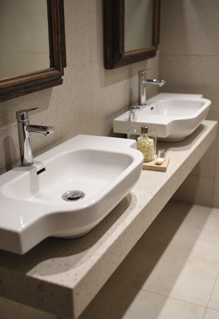 29 Table Top Wash Basin Ideas for Modern Bathrooms - 17. Multi-Level Basins