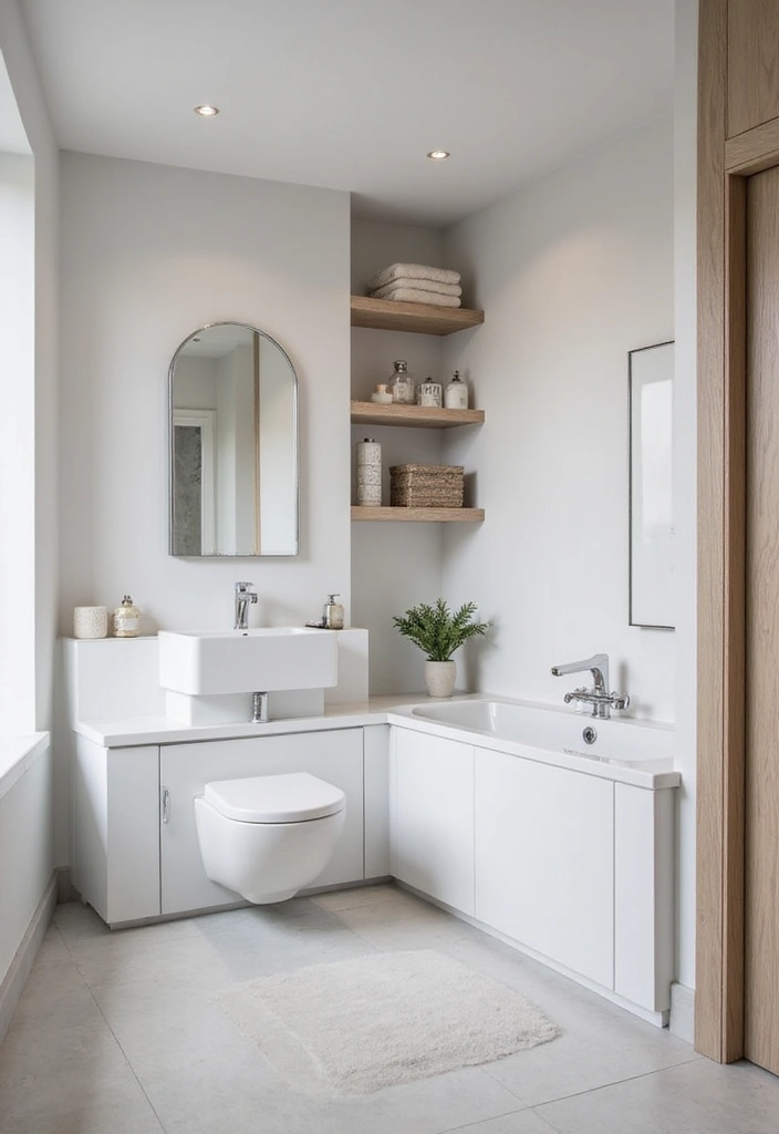 29 Tiny Bathroom Layout Ideas That Actually Work - 1. L-Shaped Layout