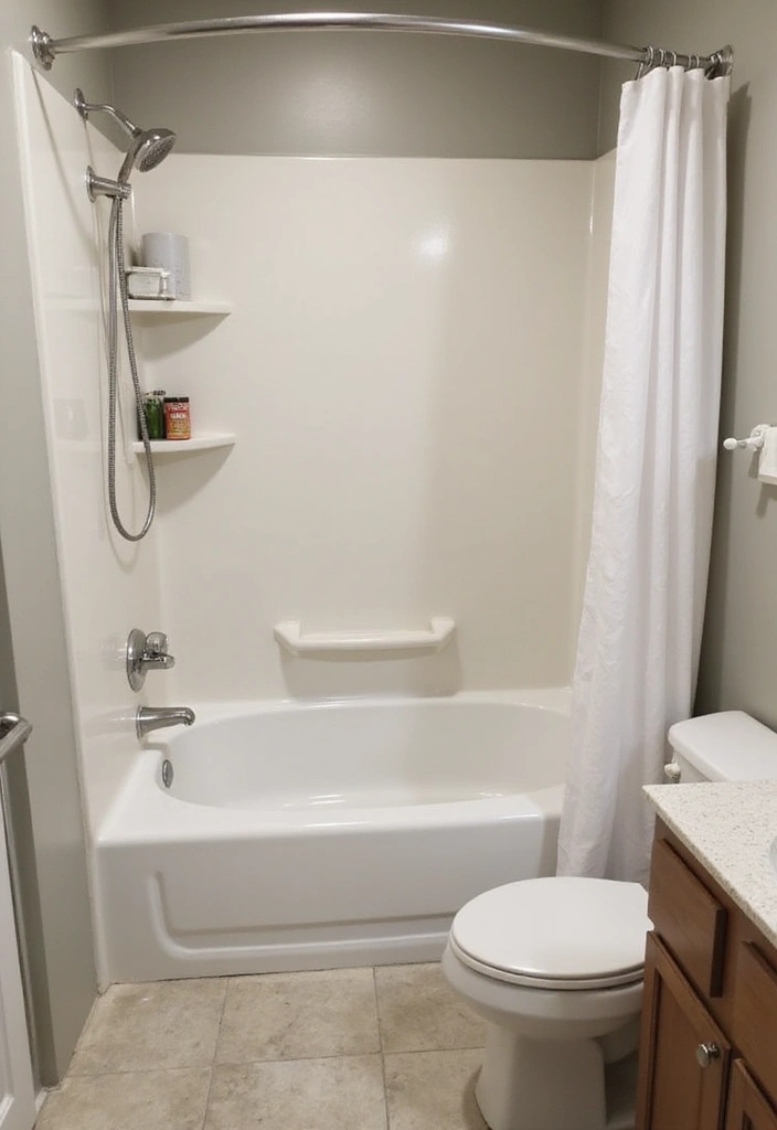 29 Tiny Bathroom Layout Ideas That Actually Work - 11. Shower Tubs for Versatility