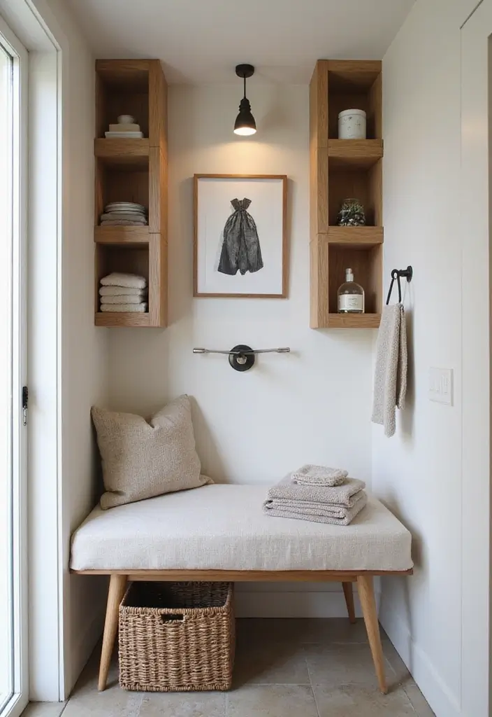 29 Tiny Bathroom Layout Ideas That Actually Work - 15. Multi-Functional Furniture