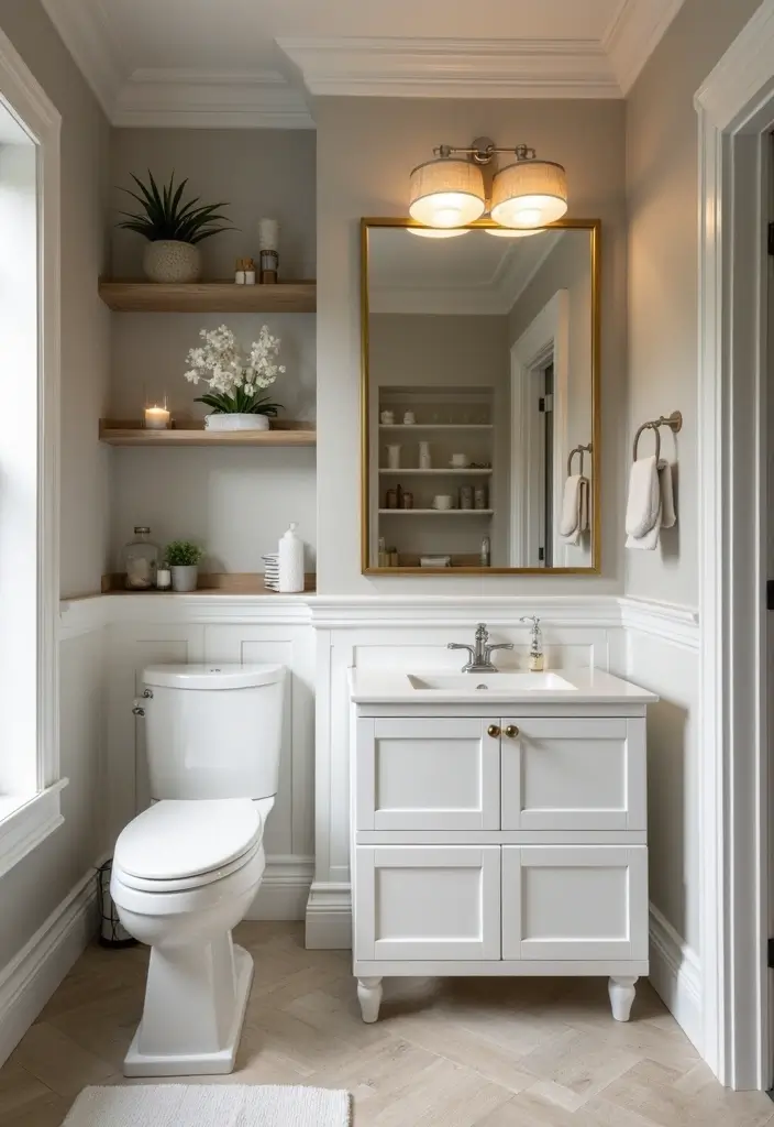 29 Tiny Bathroom Layout Ideas That Actually Work - 5. Clever Cabinetry