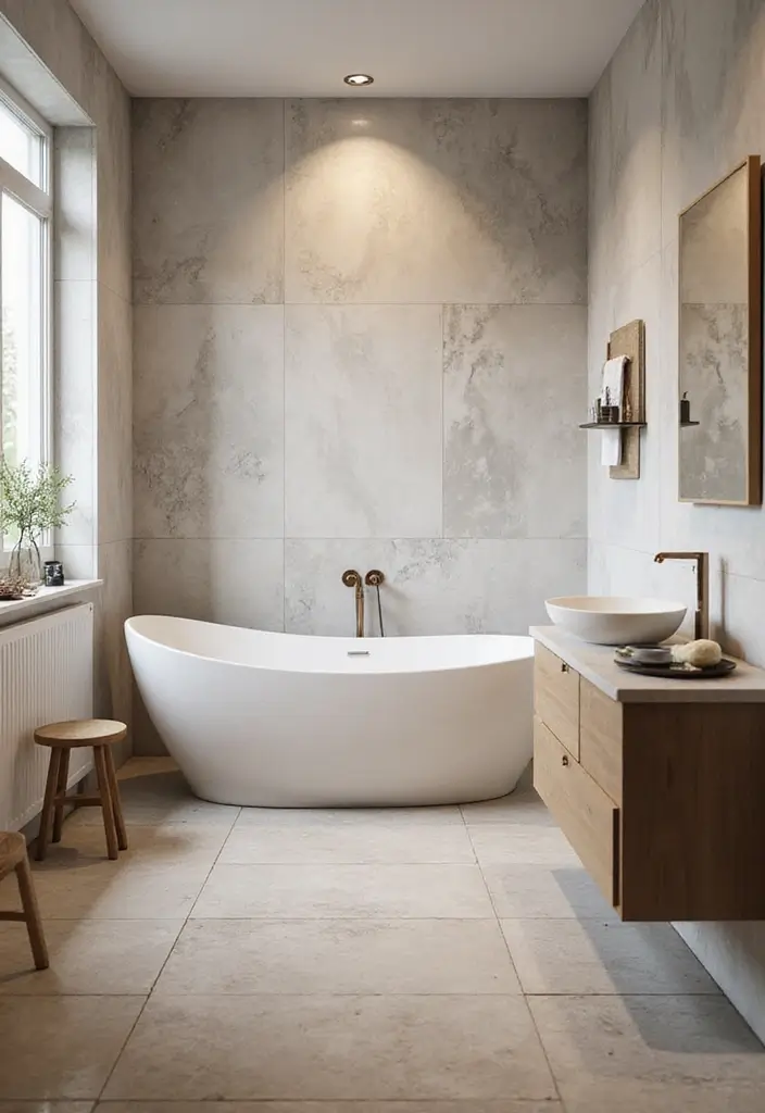 29 Wet Wall Bathroom Ideas That Add Texture - 7. 3D Wall Panels