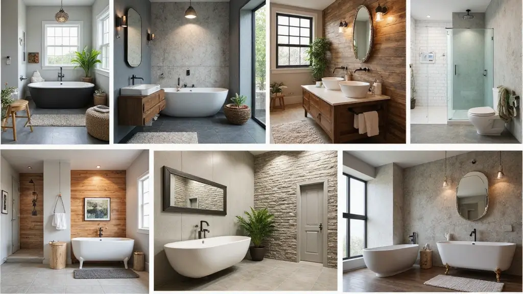 29 Wet Wall Bathroom Ideas That Add Texture