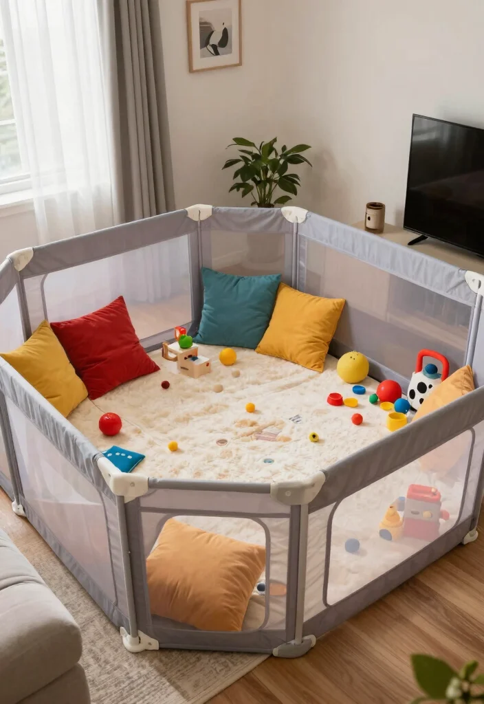 15 Baby Living Room Set Up Ideas: Safe, Stylish, and Practical - 5. Safe Play Areas 1
