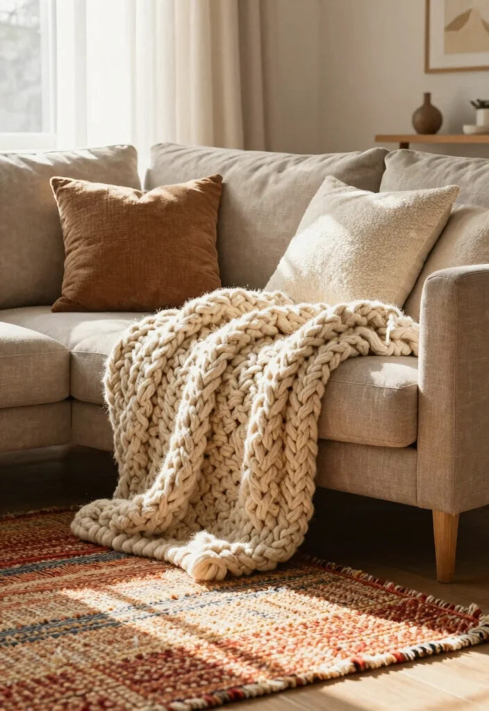 15 Baby Living Room Set Up Ideas: Safe, Stylish, and Practical - 8. Textured Fabrics for Comfort 1