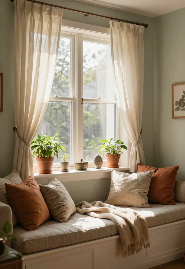 15 Bedroom Nook Ideas for Cozy Private Corners - 1. Elegant Window Seat 1