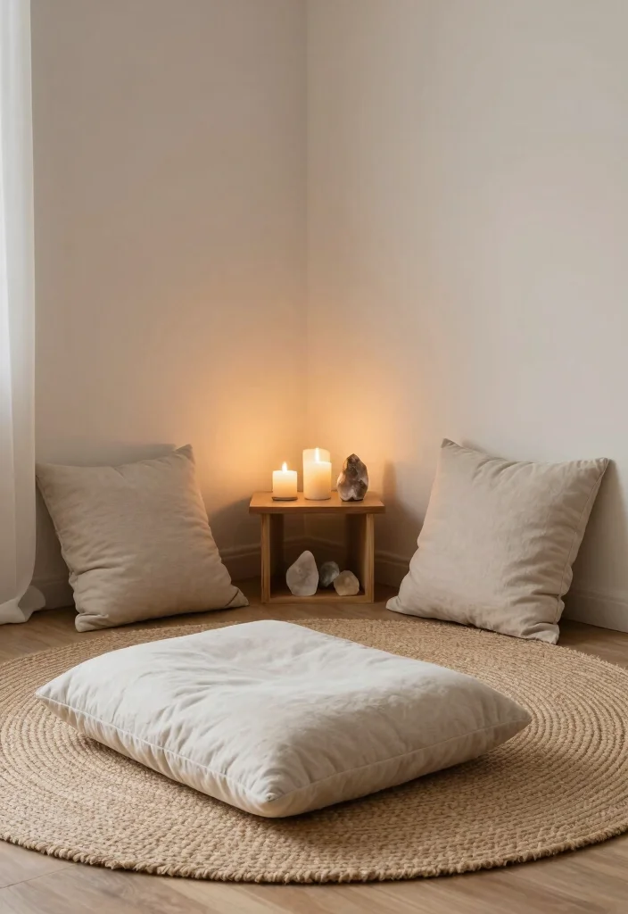 15 Bedroom Nook Ideas for Cozy Private Corners - 10. Serene Meditation Corner 1