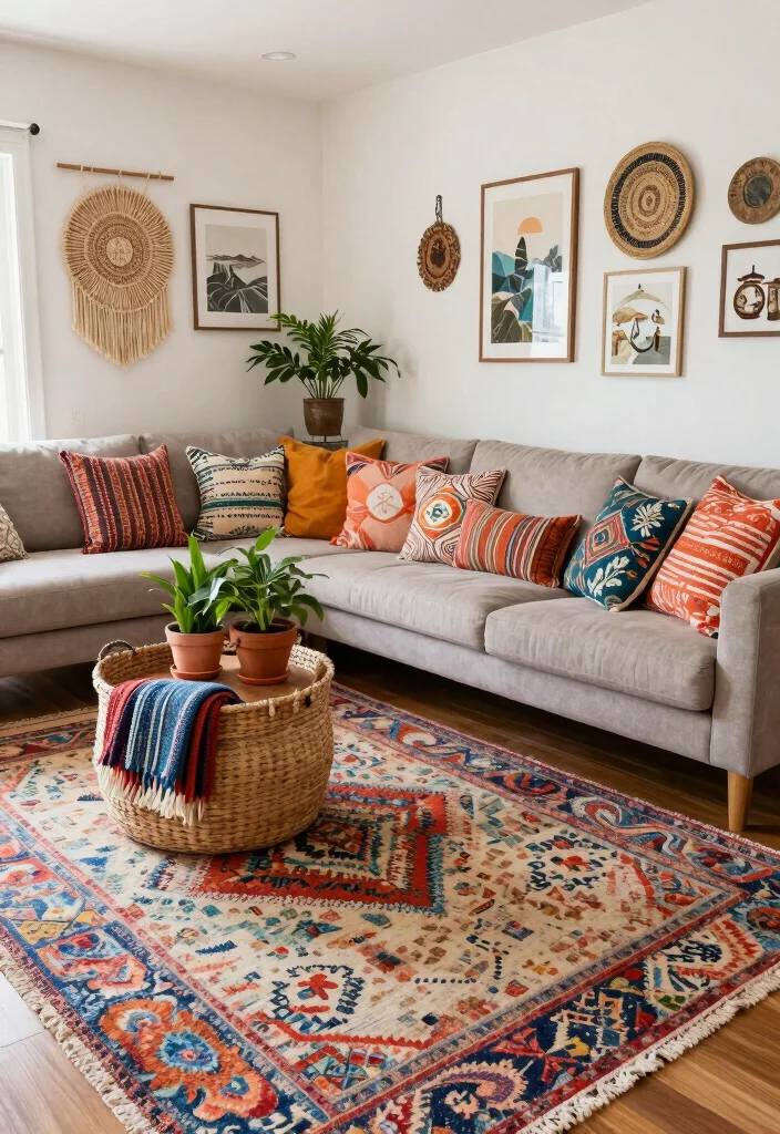 15 CB2 Living Room Ideas Modern Sleek and Trendy - 11. Boho Chic Vibes 1