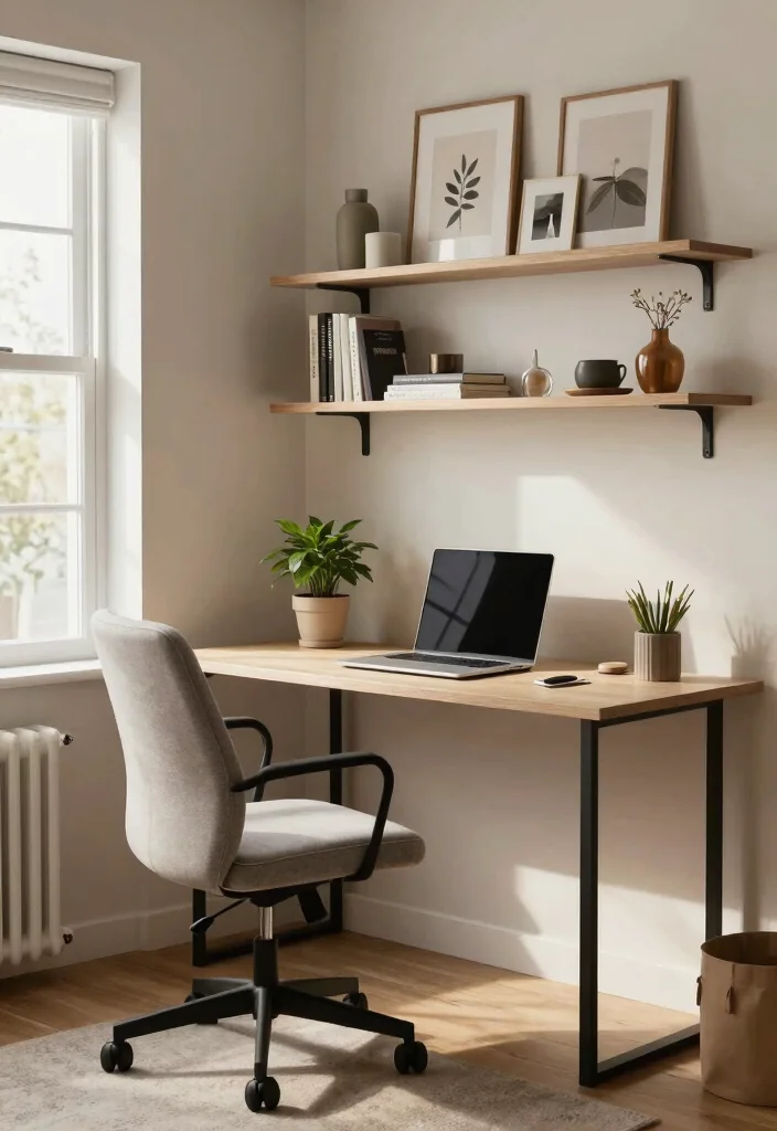 15 Extra Living Room Ideas for Flexible Bonus Spaces - 2. Stylish Workspace 1