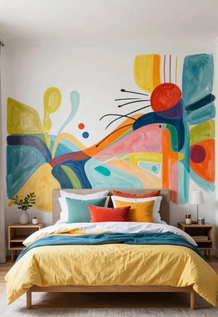 15 Half Wall Paneling Ideas Bedroom Classic Modern Blend - 12. Artistic Murals for a Bold Statement 1