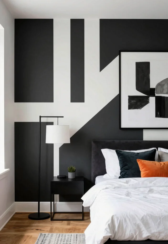 15 Half Wall Paneling Ideas Bedroom Classic Modern Blend - 3. Geometric Patterns for a Modern Twist 1