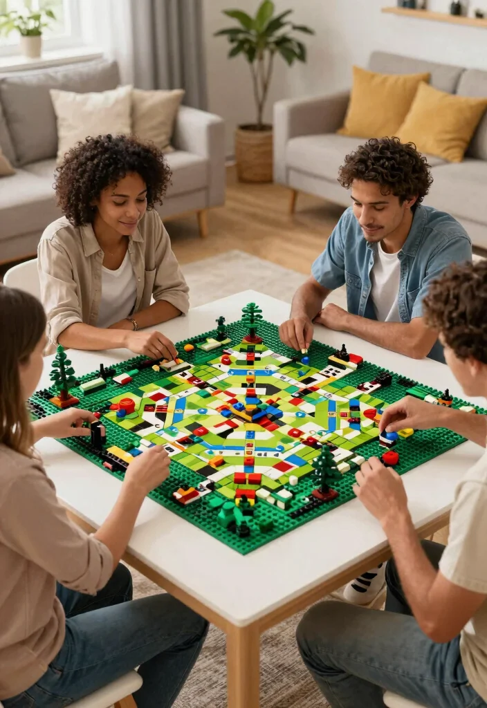 15 Lego Living Room Ideas for Playful Creative Decor - 11. Lego Terrain Table 1