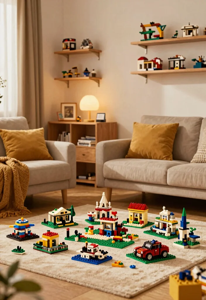 15 Lego Living Room Ideas for Playful Creative Decor - 12. Lego Game Corner 1