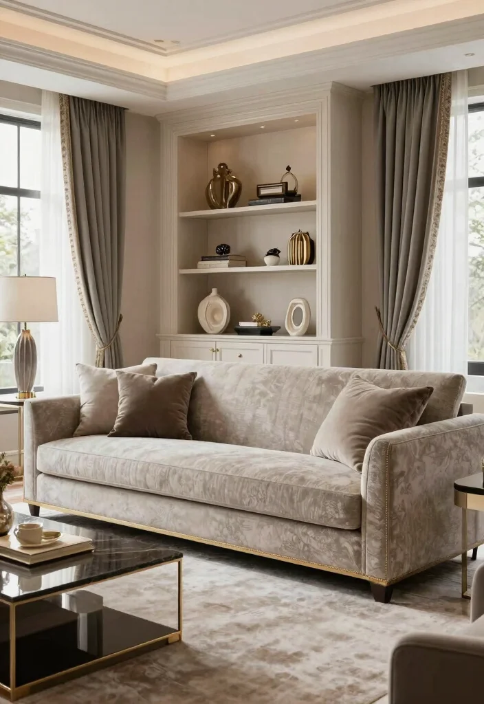 15 Living Room Inspiratie Luxe Ideas: Elegant High-End Style - 10. Incorporate Custom Elements 1