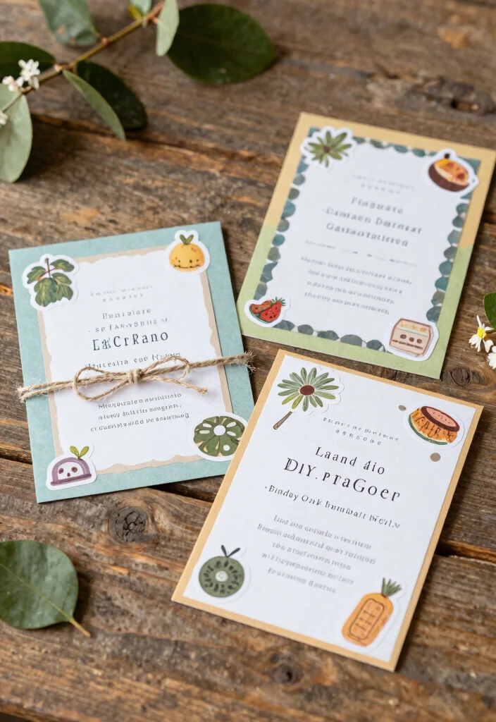 15 Living Room Picnic Ideas for Cozy Floor Seating Vibes - 10. DIY Picnic Invitations 1