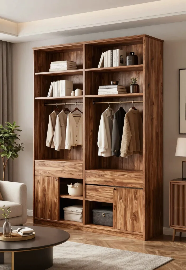 15 Living Room Wardrobe Ideas: Hidden Storage Solutions - 7. Clever Wardrobe Integration with Bookshelves 1