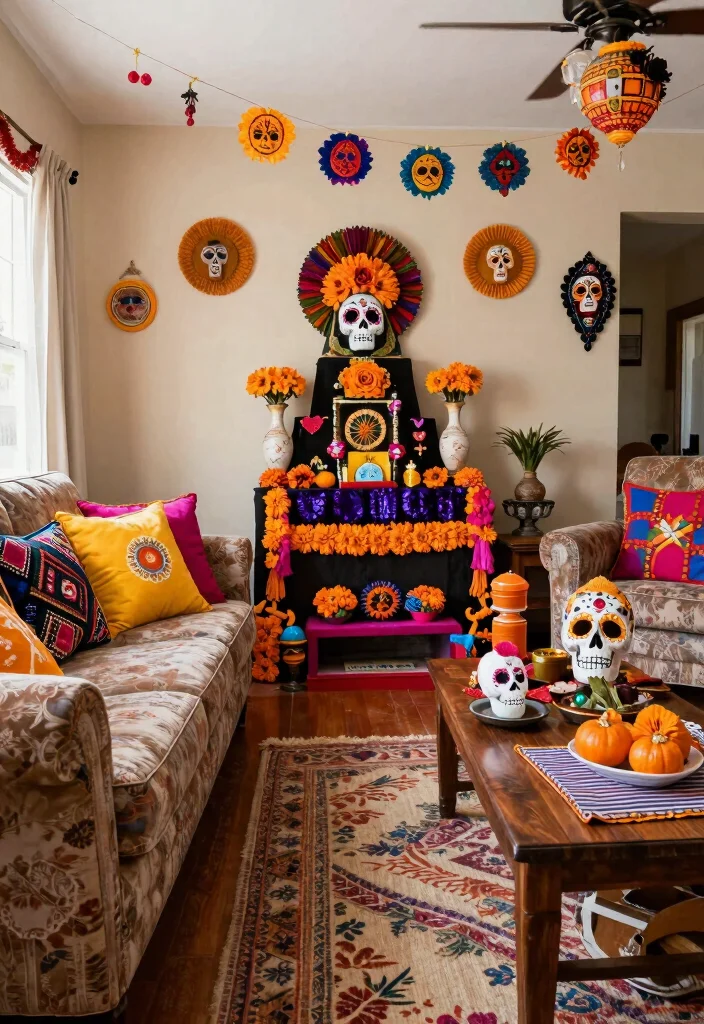 15 Mexican Living Room Ideas: Embracing Colorful Cultural Style - 15. Seasonal Decor Changes 1
