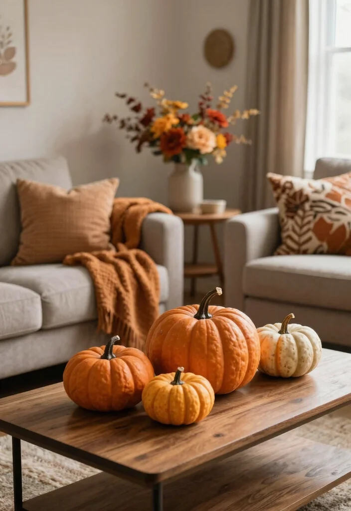15 Suburban Living Room Ideas for Cozy Everyday Living - 10. Seasonal Decor 1