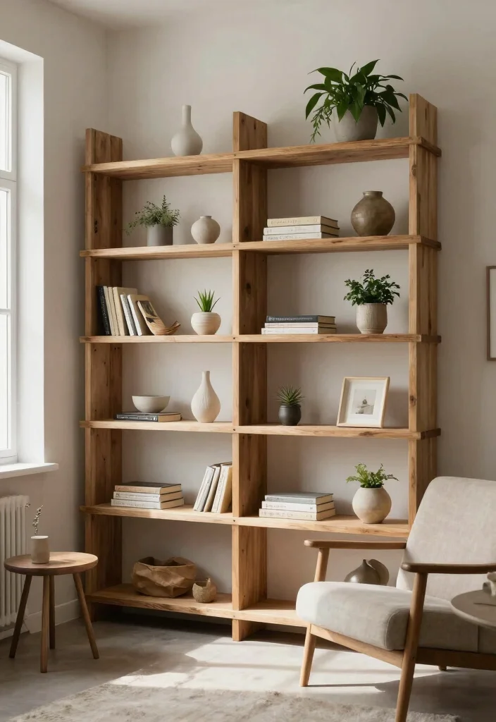 15 Suburban Living Room Ideas for Cozy Everyday Living - 2. Open Shelving for Display 1