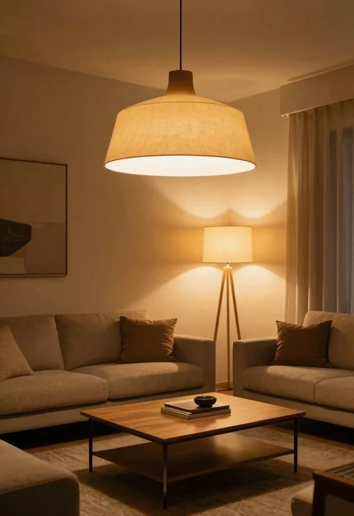 15 Suburban Living Room Ideas for Cozy Everyday Living - 5. Statement Lighting 1