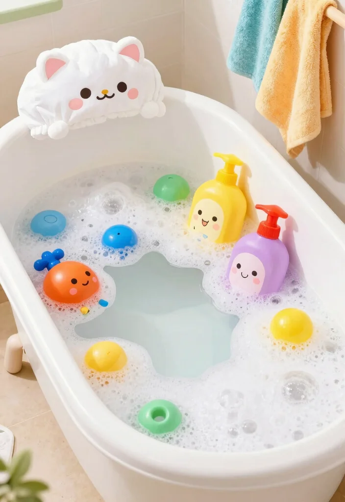 15 Toca Boca Bedroom Ideas for Big Family House Bathrooms: Fun Themes for Kids - 10. Fun Bath Time Accessories 1