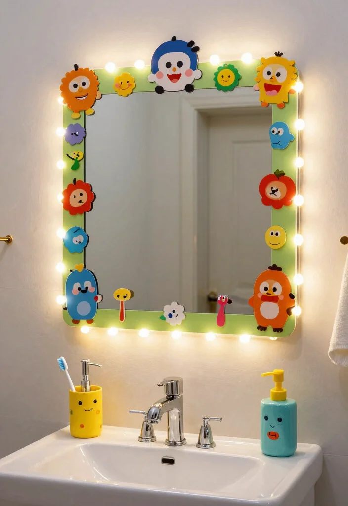 15 Toca Boca Bedroom Ideas for Big Family House Bathrooms: Fun Themes for Kids - 11. Creative Mirror Ideas 1