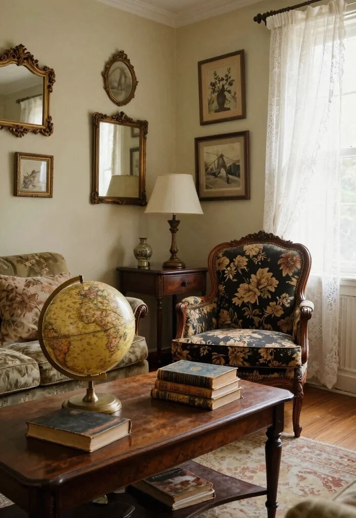 15 Witchy Living Room Ideas for a Dark Mystical Aesthetic - 7. Vintage Finds 1