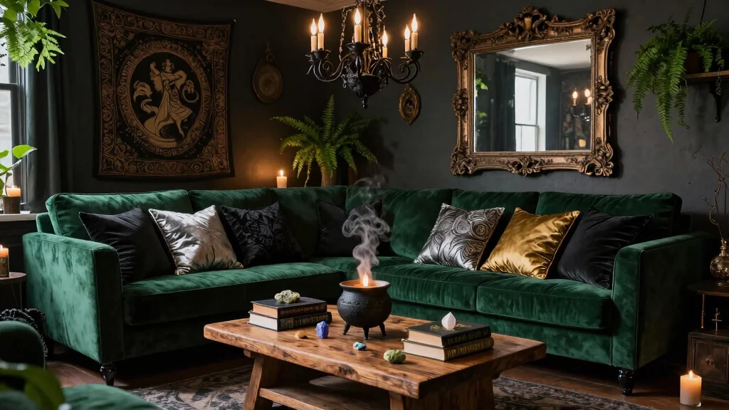 15 Witchy Living Room Ideas for a Dark Mystical Aesthetic