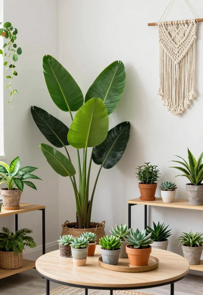 16 American Living Room Design Ideas Comfortable and Timeless - 14. Go Green with Plants 1