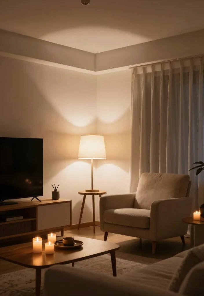 16 American Living Room Design Ideas Comfortable and Timeless - 9. Layer the Lighting 1