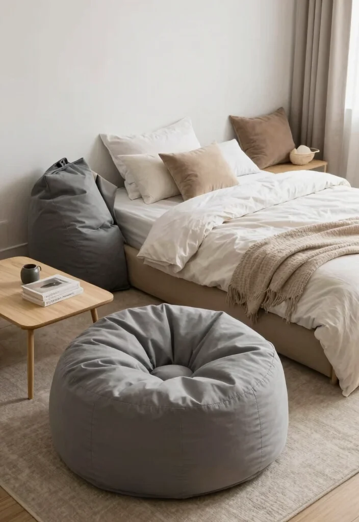 16 Bean Bag Bedroom Ideas for Cozy Casual Comfort - 13. Creating a Flexible Space 1