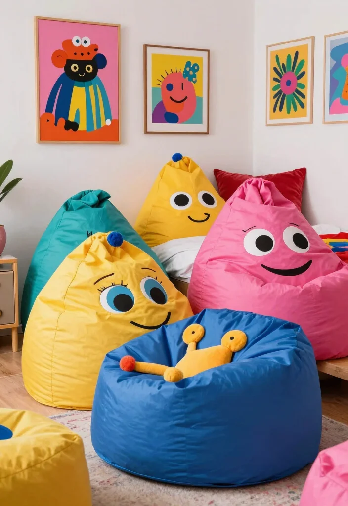 16 Bean Bag Bedroom Ideas for Cozy Casual Comfort - 16. A Fun Pop of Personality 1