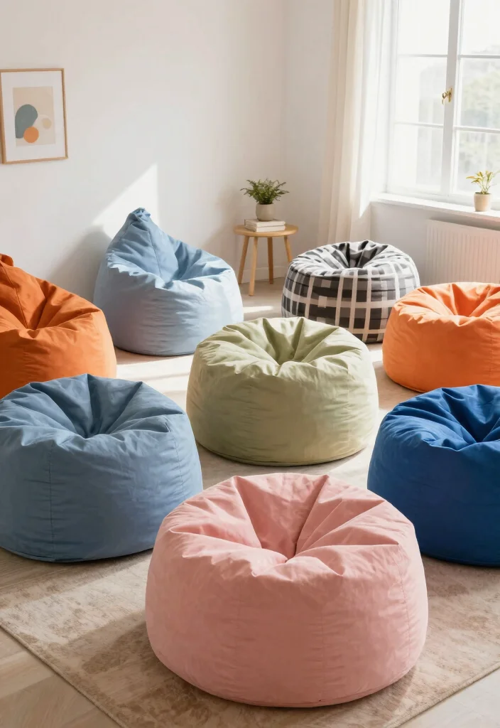 16 Bean Bag Bedroom Ideas for Cozy Casual Comfort - 7. Customizable Covers 1
