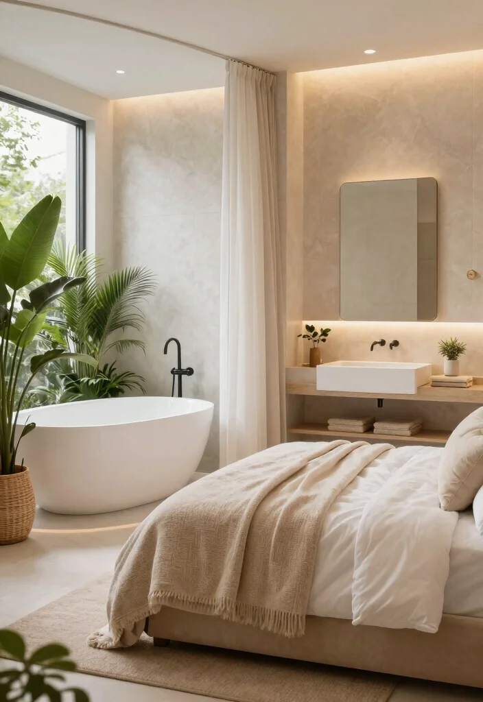 16 Bedroom With Bathroom Layout Ideas for Compact Spaces - 11. The Spa Sanctuary 1