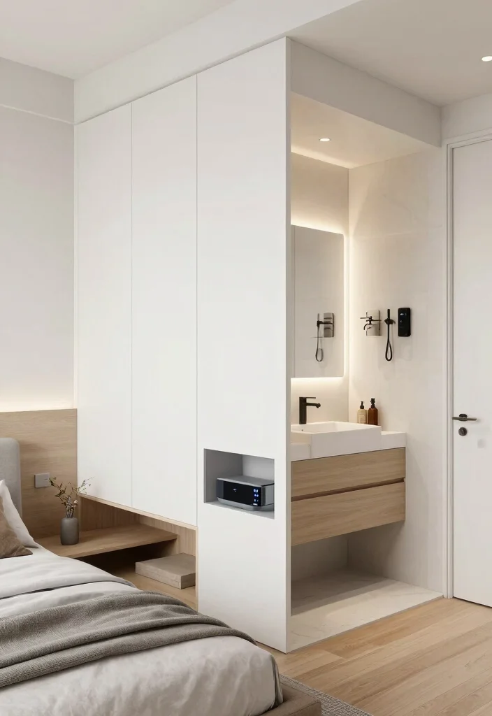 16 Bedroom With Bathroom Layout Ideas for Compact Spaces - 15. The Functional Form 1